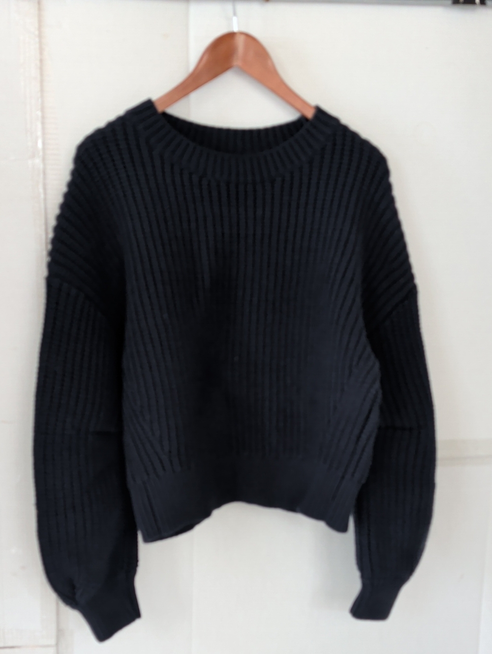 Banana Republic Navy Ribbed Crew Neck Sweater